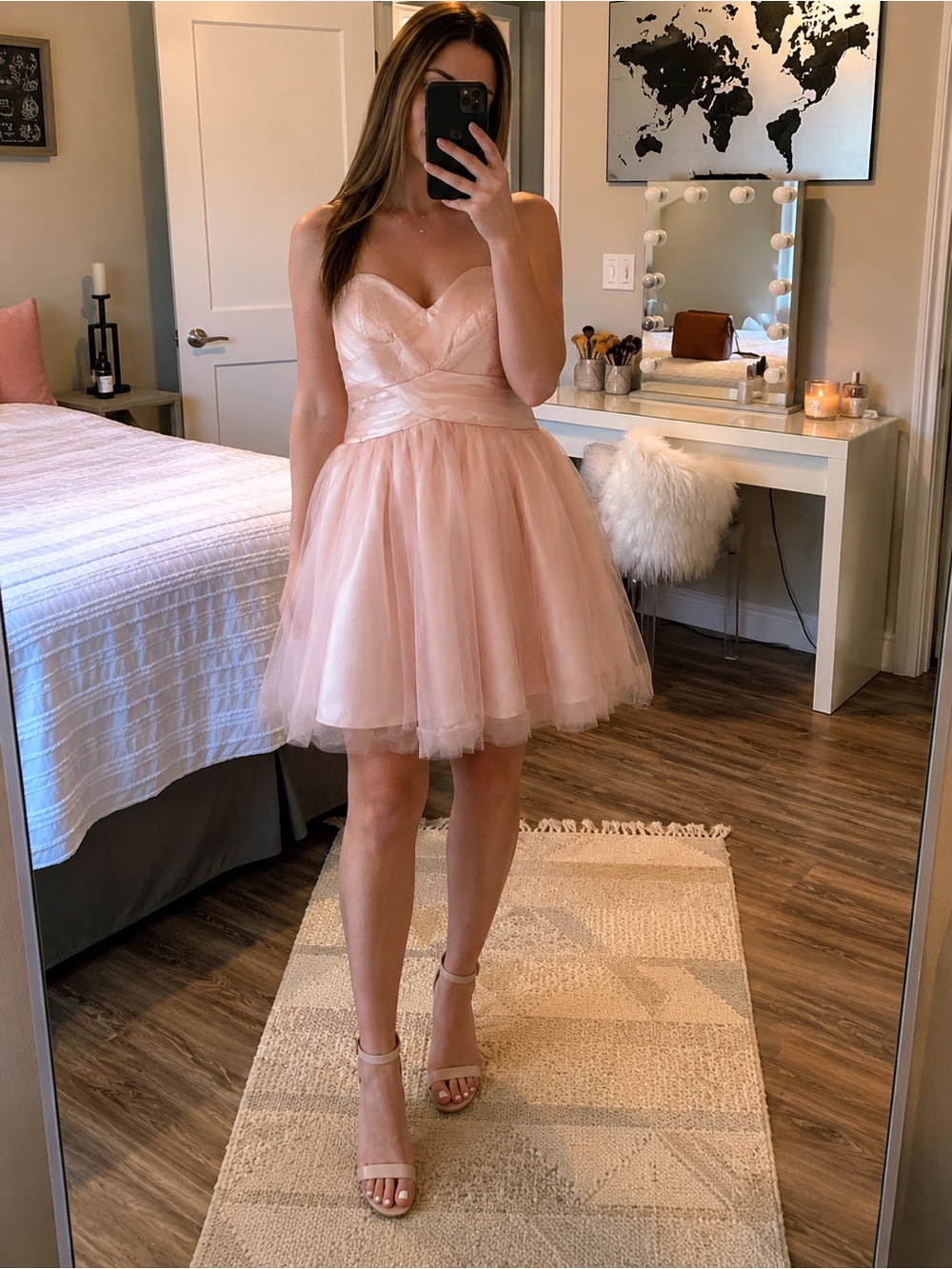 Roberta Bridal Soft Pink Lined Dress